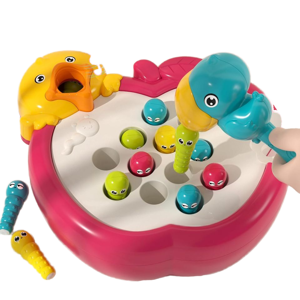 Joc Interactiv cu Viermișori Magnetici și Bază cu Muzică (+18 luni)