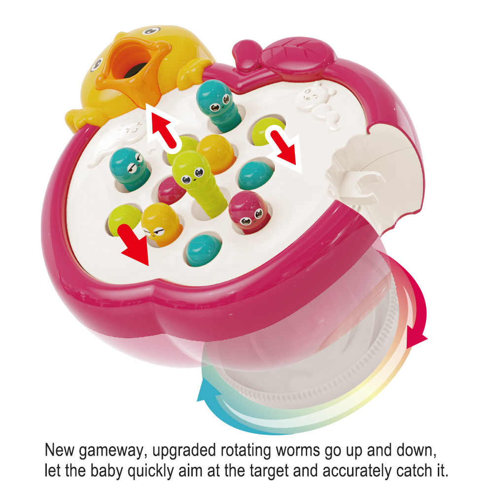 Joc Interactiv cu Viermișori Magnetici și Bază cu Muzică (+18 luni)