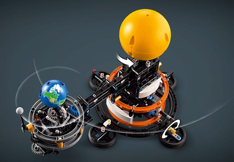 LEGO Ideas Planeta Pământ și Luna pe Orbită