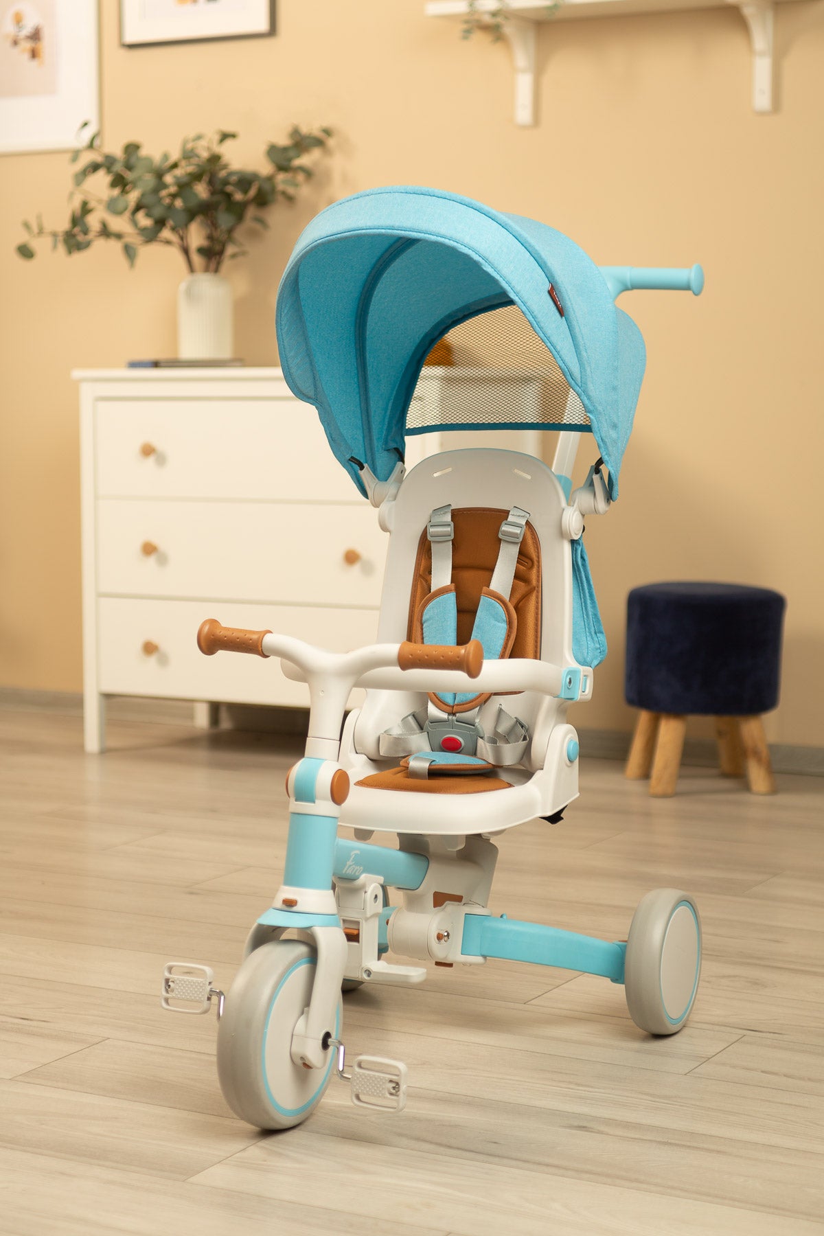 Tricicletă Multifuncțională Faro by Toyz – 3 în 1, Cu Mâner de Control și Scaun Reglabil