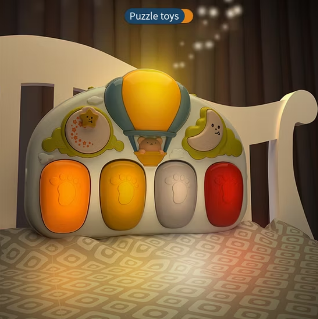 Saltea de joacă muzicală cu carusel și pian, Baby Gym interactiv pentru bebeluși