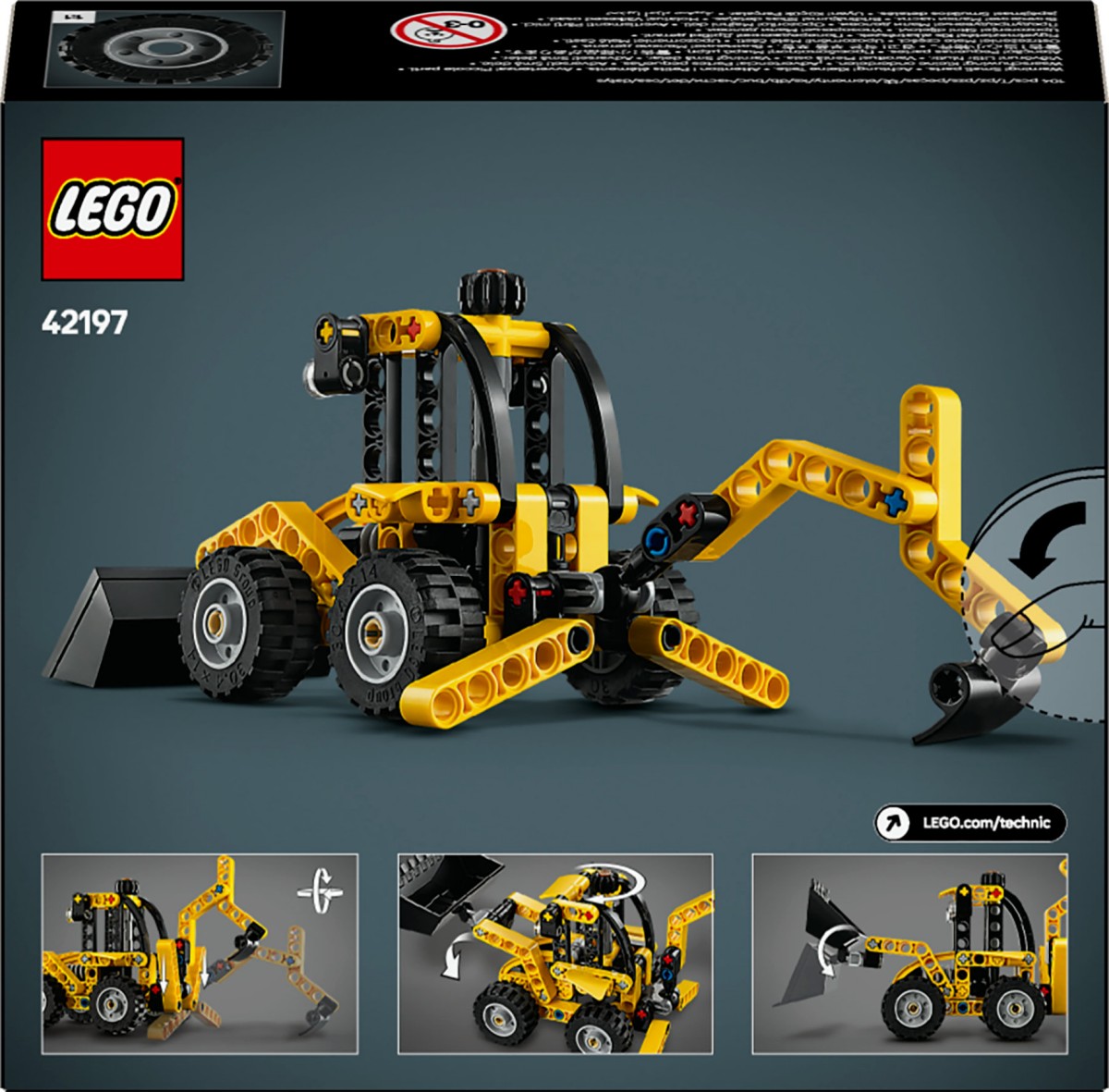 LEGO Backhoe Loader – Excavator cu încărcător, set de construcție 104 piese