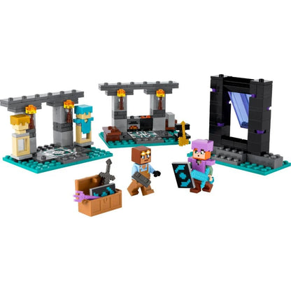 LEGO Minecraft Armurerie – Set de construcție cu arme și personaje