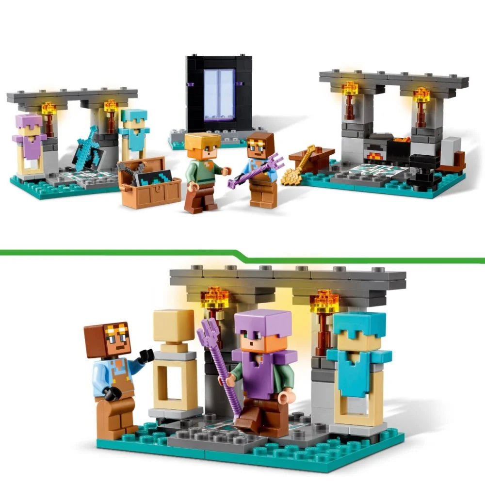 LEGO Minecraft Armurerie – Set de construcție cu arme și personaje