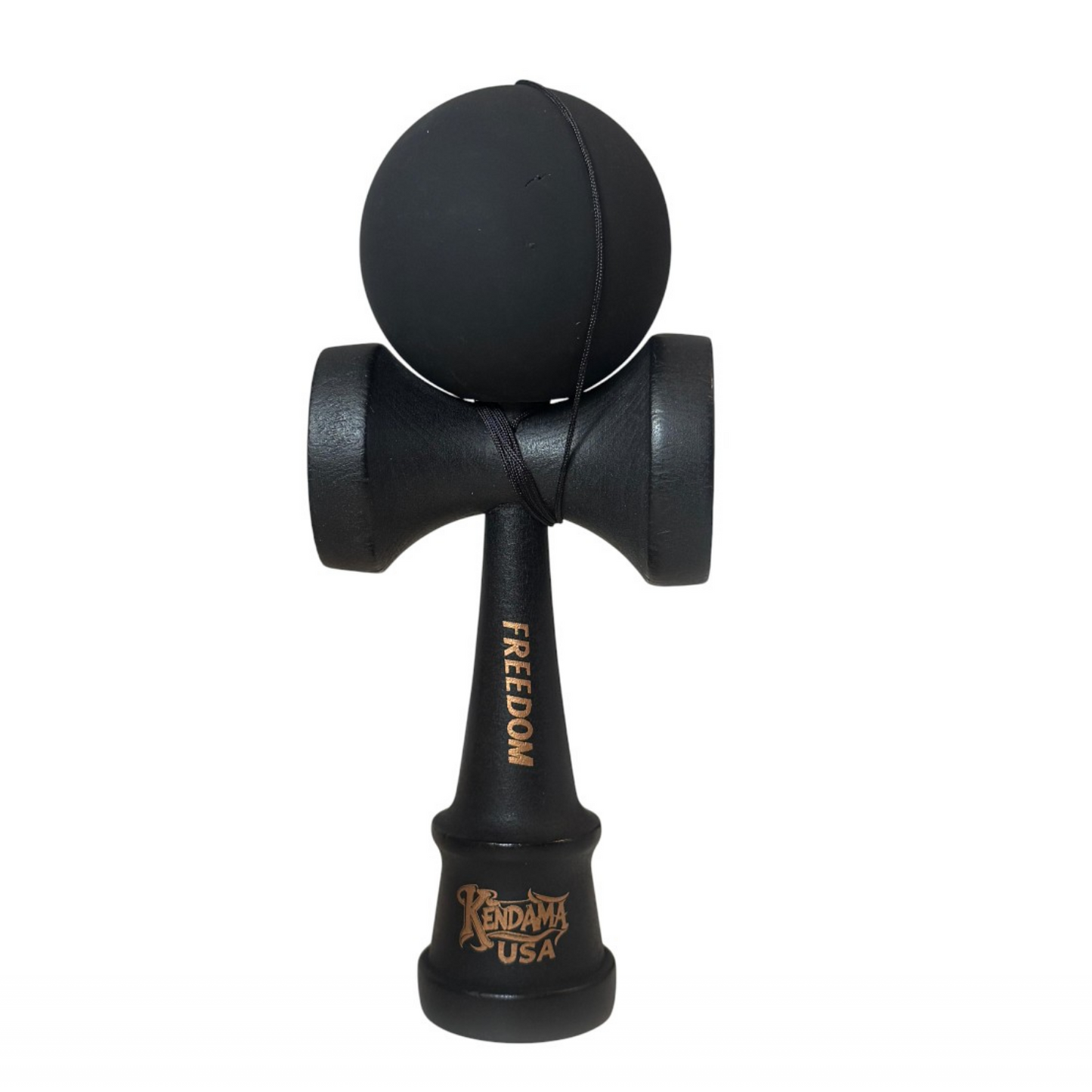 Kendama USA Freedom, 18 cm, negru mat, din lemn