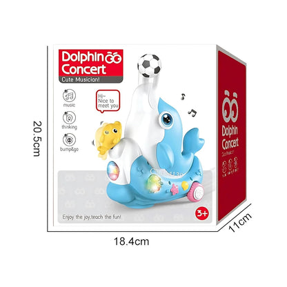 Jucărie Delfin Interactiv – Lumină, Muzică și Mingiuțe
