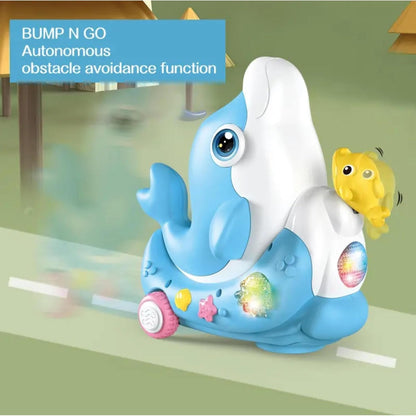 Jucărie Delfin Interactiv – Lumină, Muzică și Mingiuțe