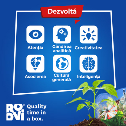 Joc Educativ Planeta Pământ – ROOVI Edu Science, 18 Experimente STEM, cu Ochelari de Protecție