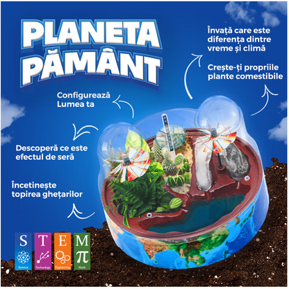 Joc Educativ Planeta Pământ – ROOVI Edu Science, 18 Experimente STEM, cu Ochelari de Protecție