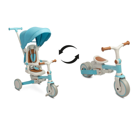 Tricicletă Multifuncțională Faro by Toyz – 3 în 1, Cu Mâner de Control și Scaun Reglabil