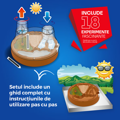 Joc Educativ Planeta Pământ – ROOVI Edu Science, 18 Experimente STEM, cu Ochelari de Protecție