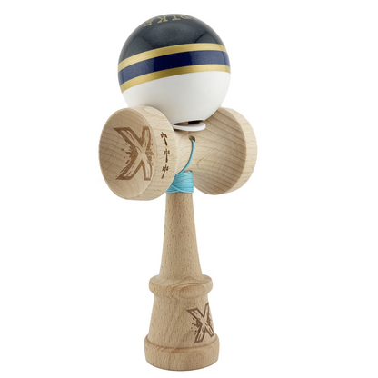 Kendama X Originală ROYAL SPIKE Super Sticky, King Size V3, din Lemn, Profesională, Albastru Închis