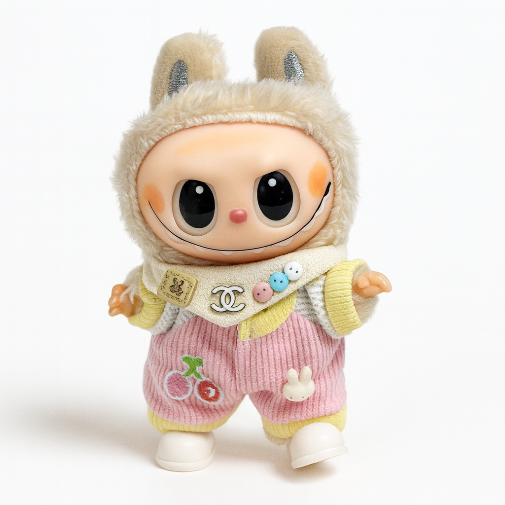 Păpușă Labubu Fashion Doll 17 cm – Ediție Limitată cu Outfit Designer