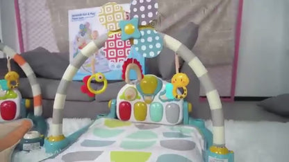Saltea de joacă muzicală cu carusel și pian, Baby Gym interactiv pentru bebeluși