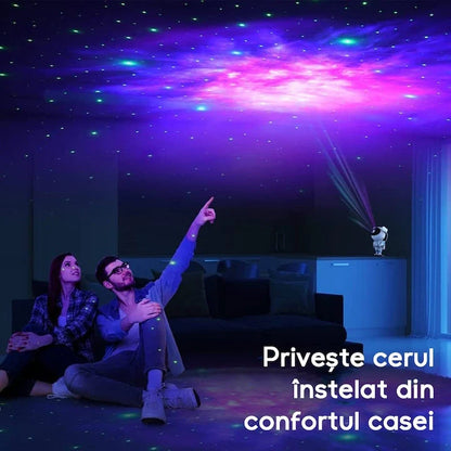 Proiector Stele Astronaut 360° cu Telecomandă – Lampă de Veghe Galaxy pentru Copii, Efecte Nebuloasă și Cer Înstelat
