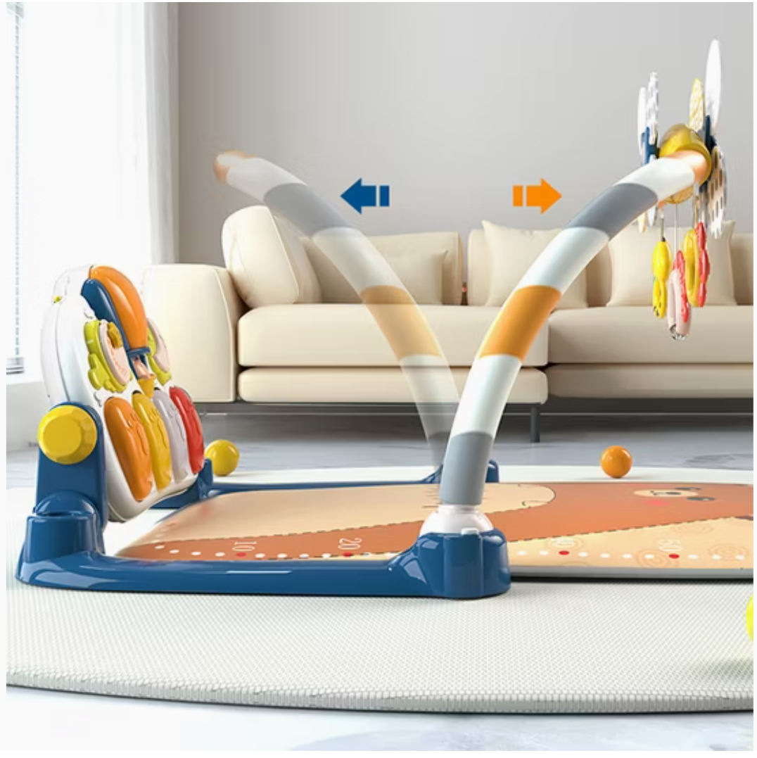Saltea de joacă muzicală cu carusel și pian, Baby Gym interactiv pentru bebeluși