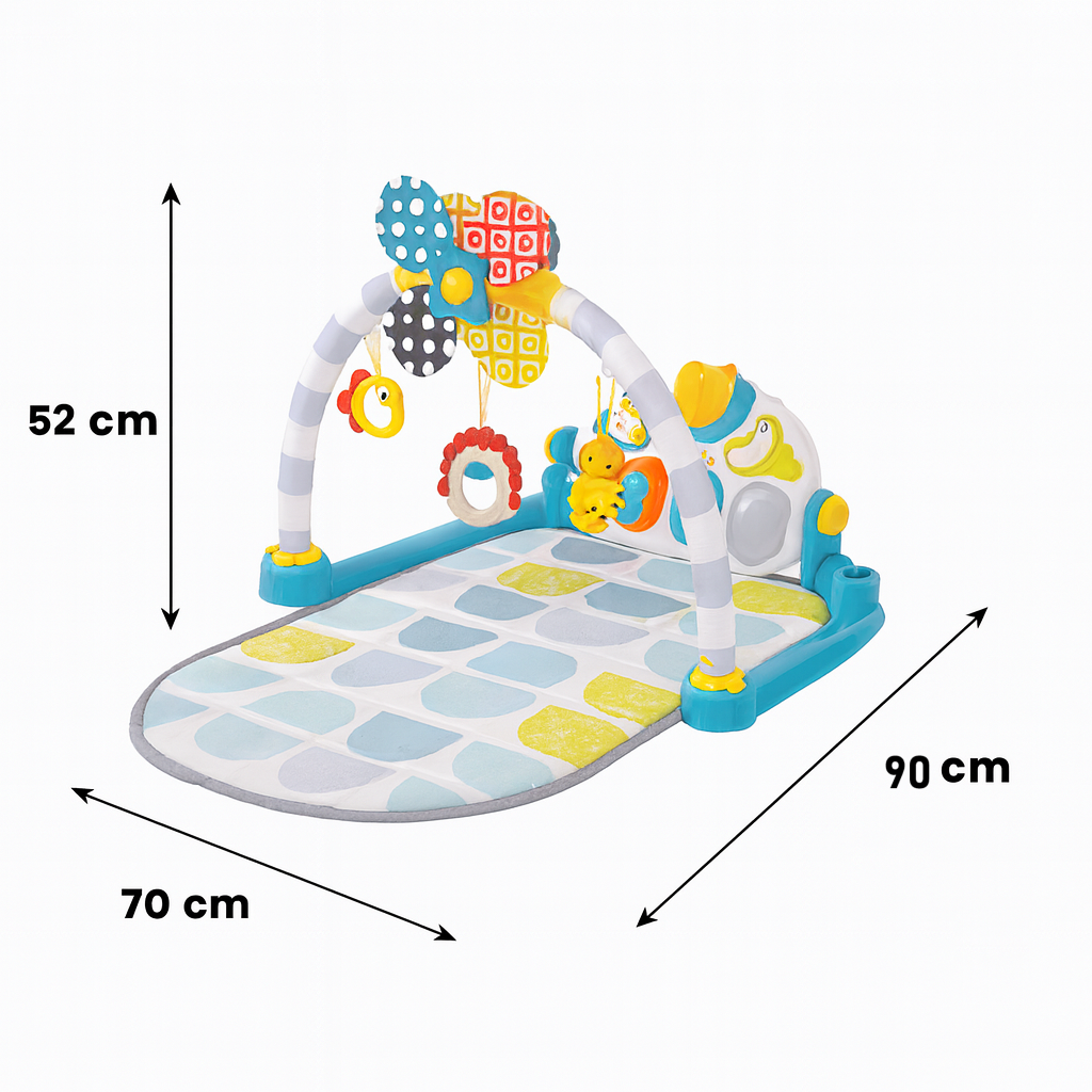 Saltea de joacă muzicală cu carusel și pian, Baby Gym interactiv pentru bebeluși