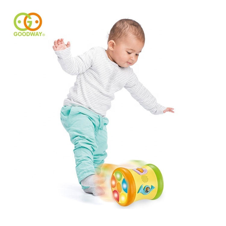 Tobă muzicală interactivă pentru copii, cu lumini colorate și 28 melodii