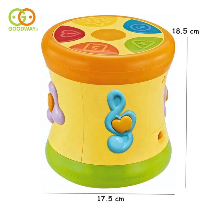Tobă muzicală interactivă pentru copii, cu lumini colorate și 28 melodii